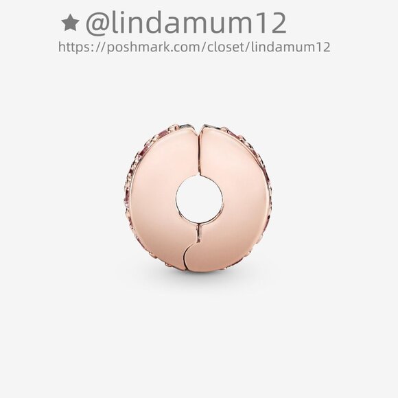 Pandora Pink Pavé Clip Charm - Picture 4 of 5